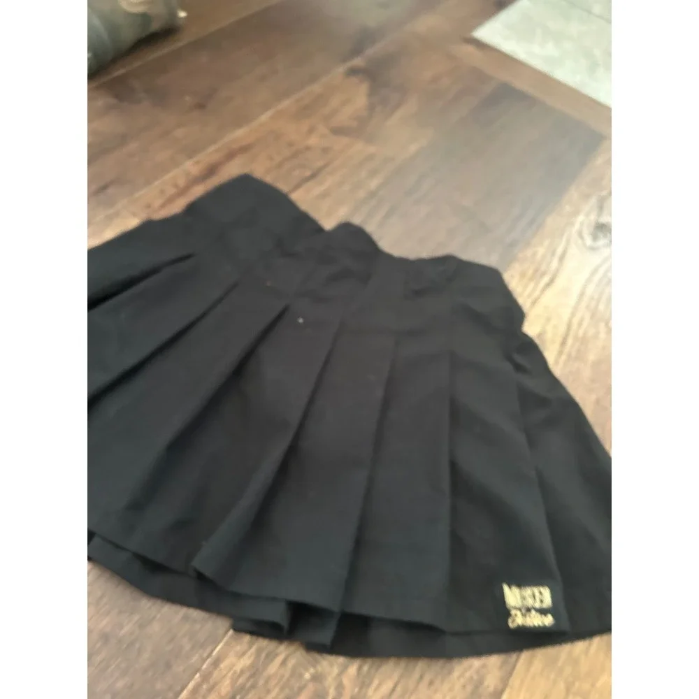 Justice x Wicked Girls XL 16 18 Black Pleated Mini Skirt Broadway Collab Logo